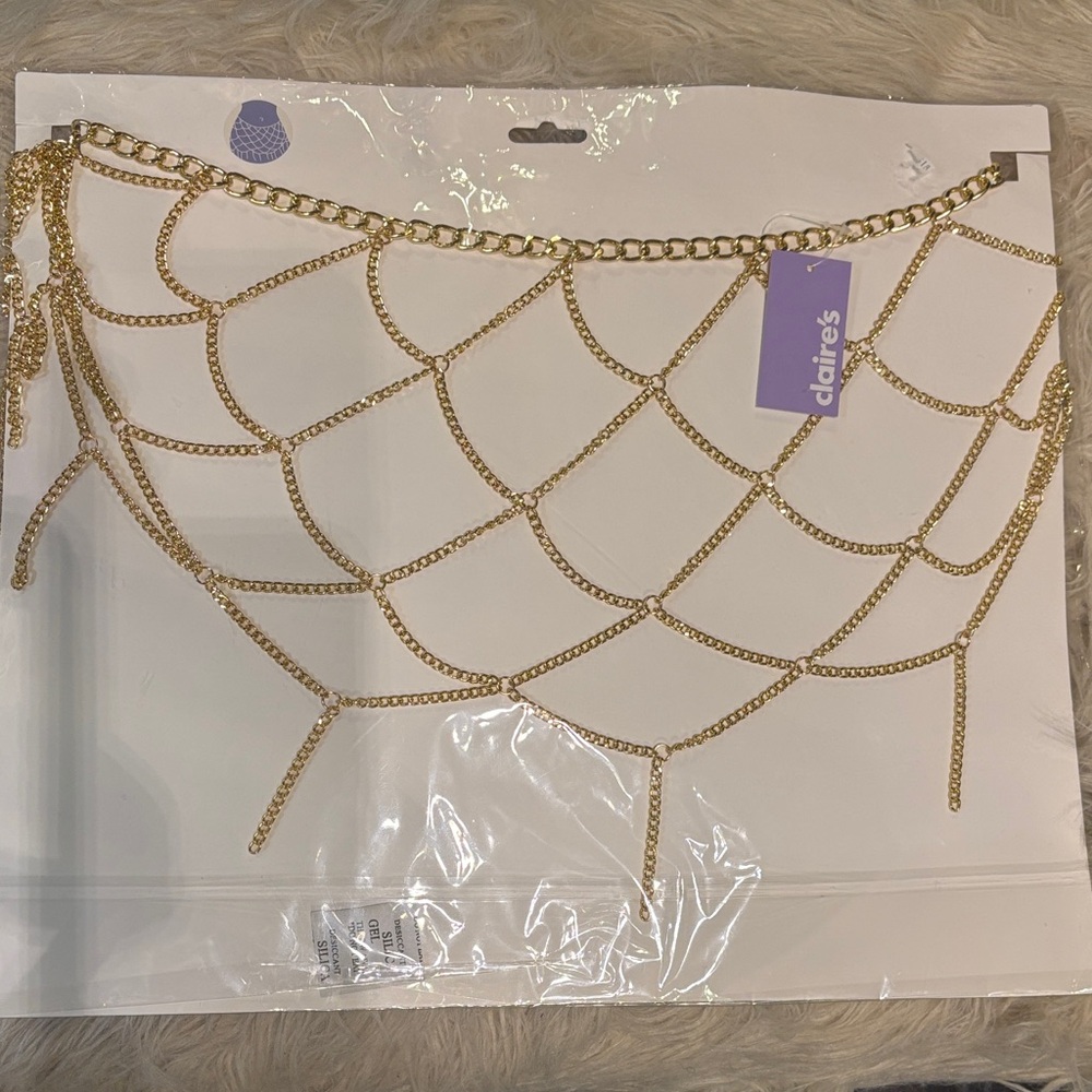 Claire's Gold Web Chain Accessory